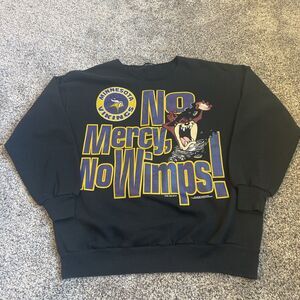 Minnesota Vikings 1993 Tasmanian Devil No Mercy No Wimps Sweatshirt Large